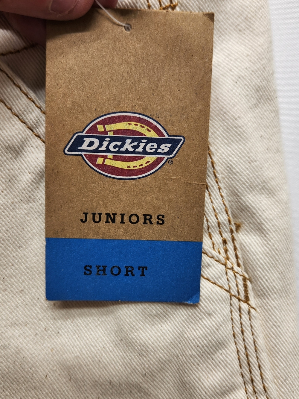 ⭐️NWT Dickies Bib Carpenter Shortalls Utility Cream Juniors Large Women Sm/Med - Picture 7 of 12